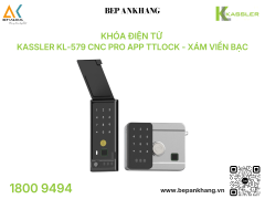 Khóa điện tử Kassler KL-579 CNC Pro App TTlock - Xám Viền Bạc